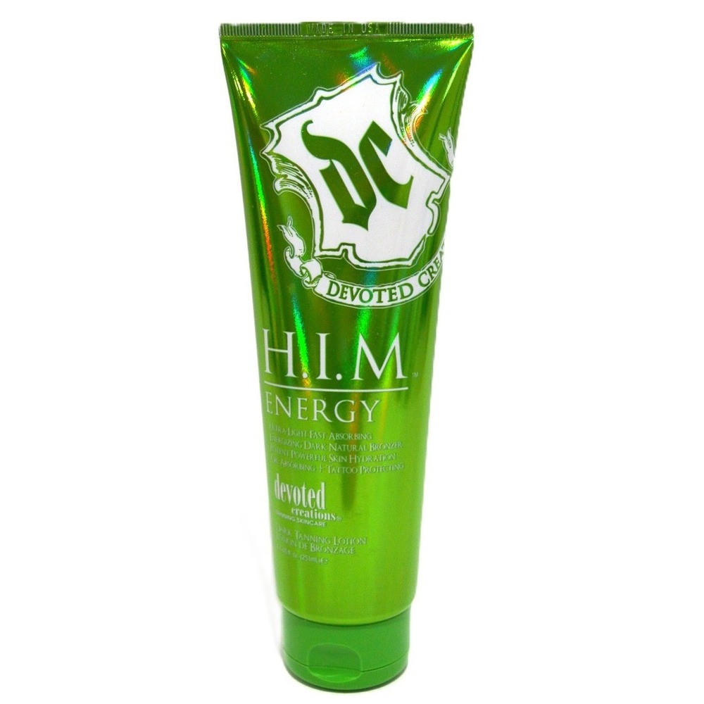 Devoted Creations H.I.M. Energy Dark Tanning Lotion Natural Bronzer 8.5oz Mens